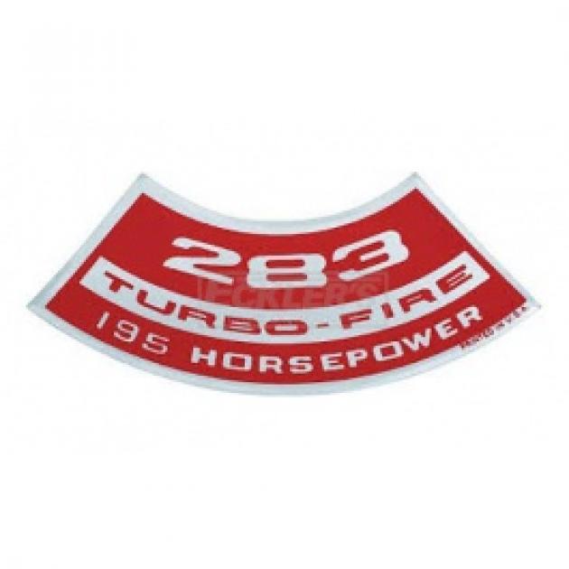 Nova and Chevy II Air Cleaner Decal, Small Block, 283 Turbo-Fire, 195 HP, 1967