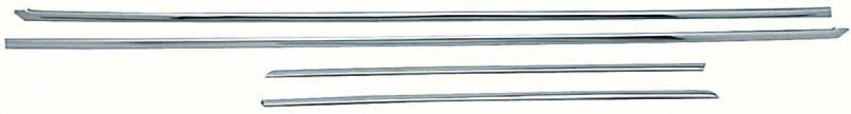 1962-65 Chevy II Nova, Roof Drip Molding Set, 2 Door, Hardtop, Coupe, 4 Piece Set
