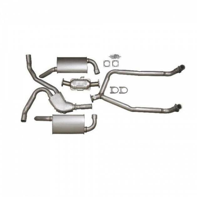 Corvette Exhaust Kit, Small Block, 2-1/2", L82, 1974-1979