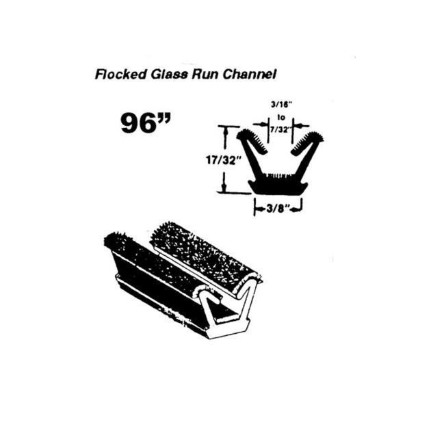Metro Moulded Parts Flocked Glass Run Channel WC 16-96