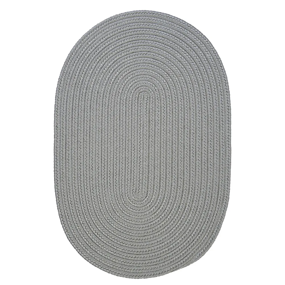 3′ x 5′ Gray Solid Handcrafted Outdoor Reversible Area Throw Rug