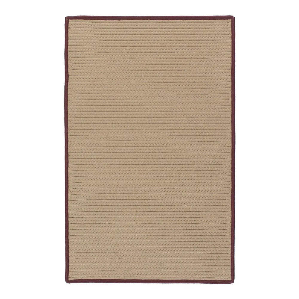 11′ x 14′ Maroon and Tan All Purpose Handcrafted Reversible Rectangular Outdoor Area Throw Rug