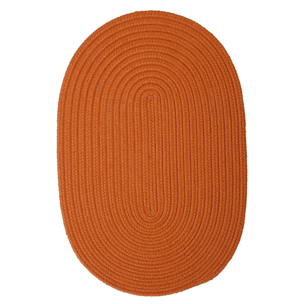 6′ x 9′ Orange All Purpose Handcrafted Reversible Oval Outdoor Area Throw Rug