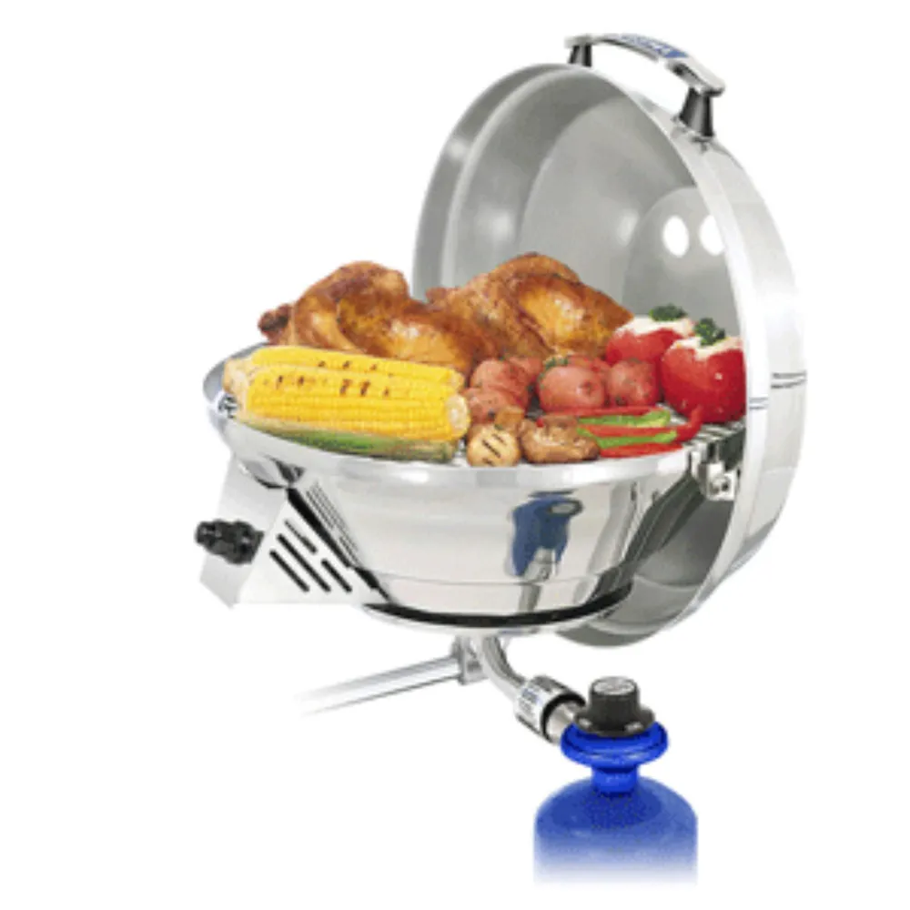 15″ Silver Multipurpose Magma Marine Kettle 3 Gas Grill