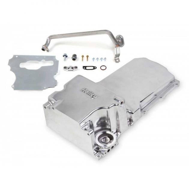 Holley LS Retrofit Oil Pan,Polished, 1967-1987