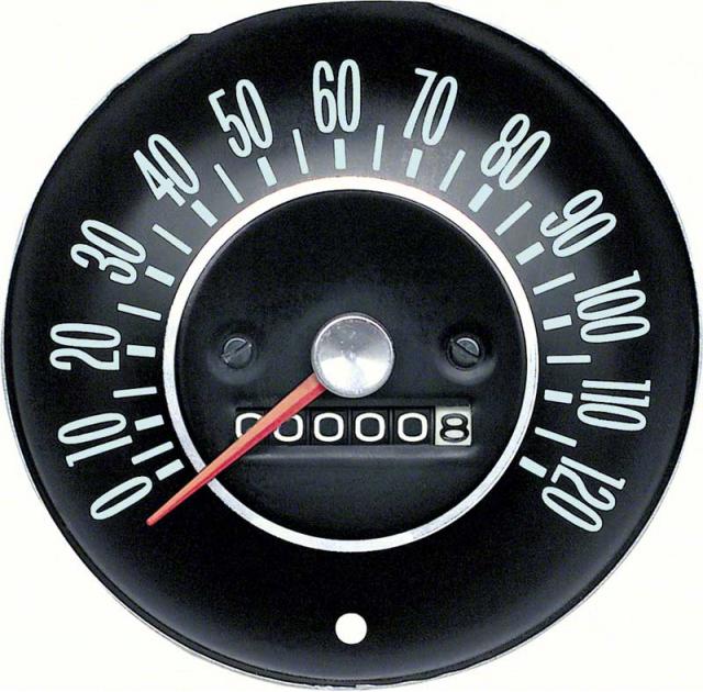 1962-64 Chevy II, Nova, 120 Mph Speedometer, GM Licensed