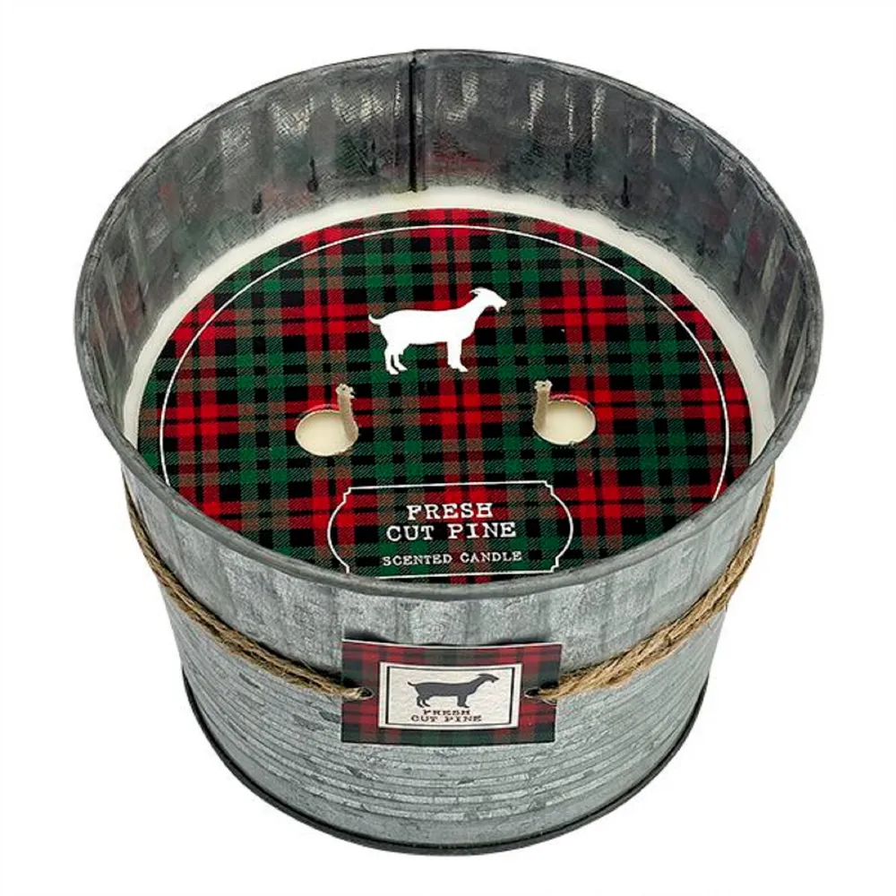 4.75″ Gray Round Tin Scented Candle