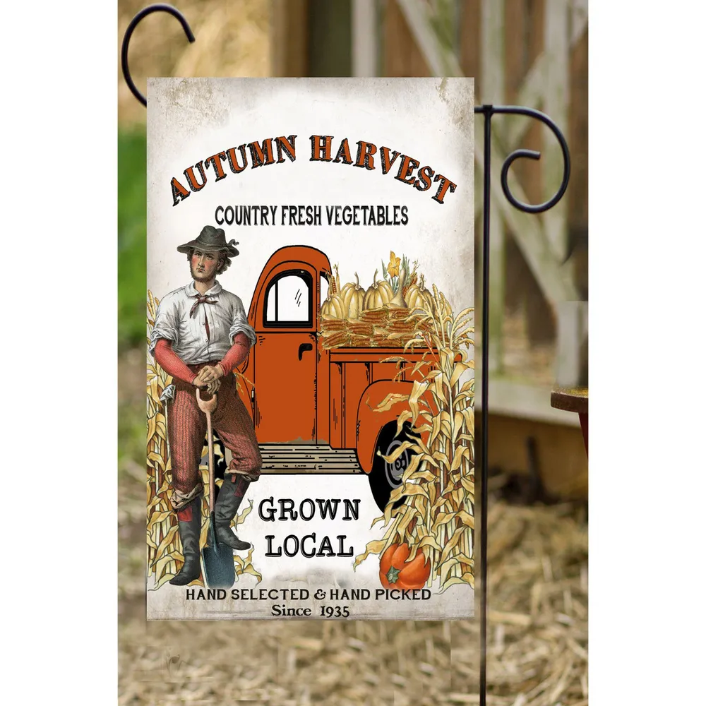 Warm and Vibrant “Autumn Harvest” Decorative Rectangular Garden Flag 18″ x 12″