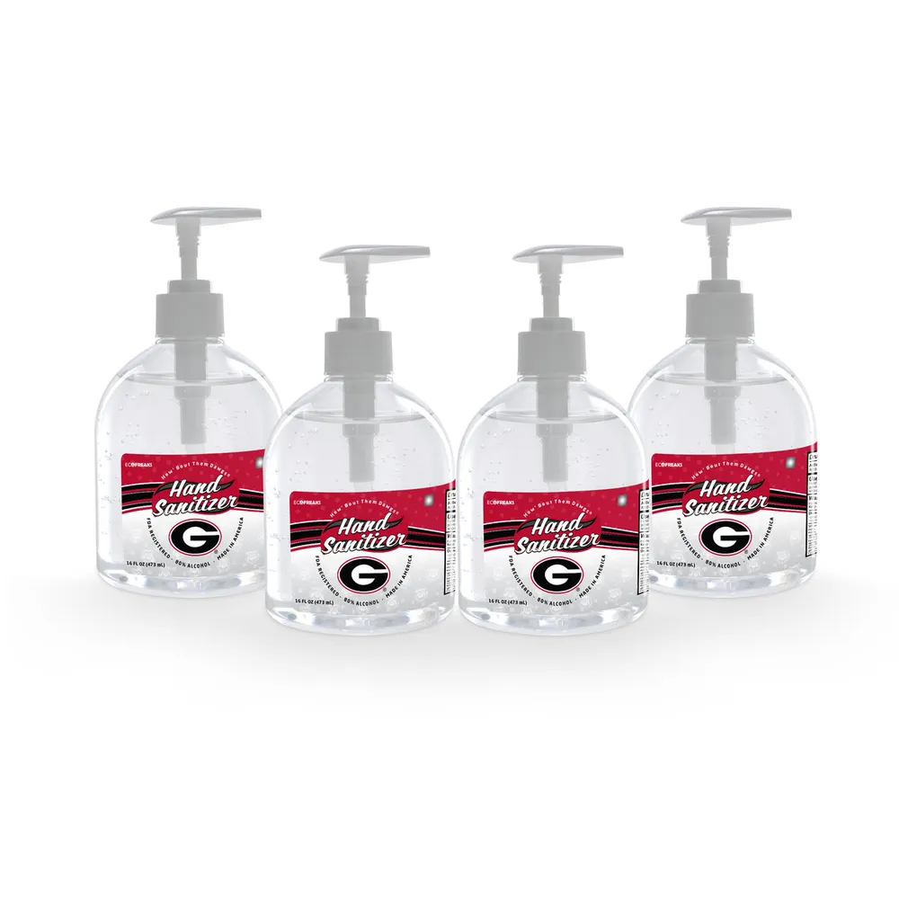 Pack of 4 NCAA Georgia Hand Sanitizers with Pump Top 16 oz.