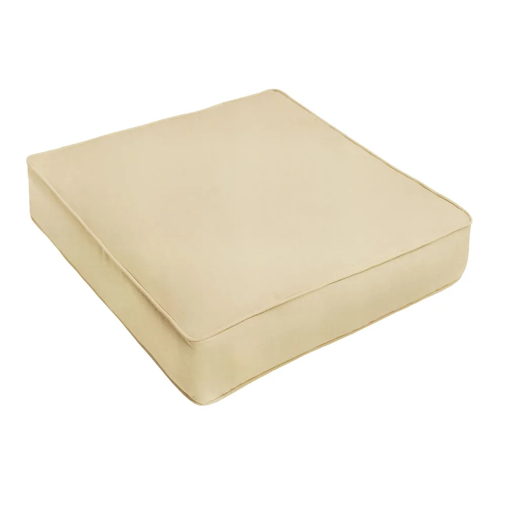 22.5″ Natural Beige Solid Sunbrella Indoor and Outdoor Single Deep Seating Cushion