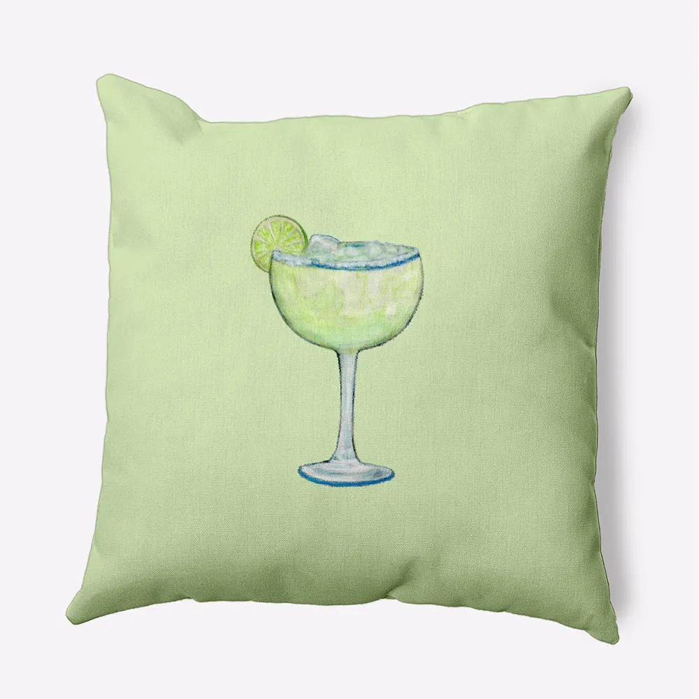 16″ x 16″ Green Margarita Outdoor Throw Pillow