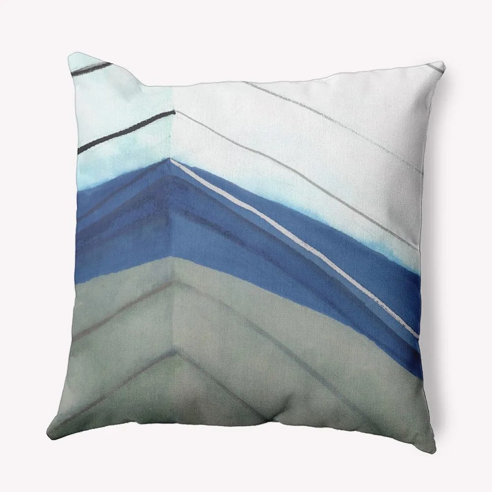 14″ x 20″ Gray and Blue Boat Bow Left Rectangular Outdoor Throw Pillow
