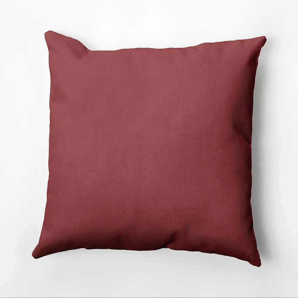 Outdoor Throw Pillow – 18″ – Brick Red