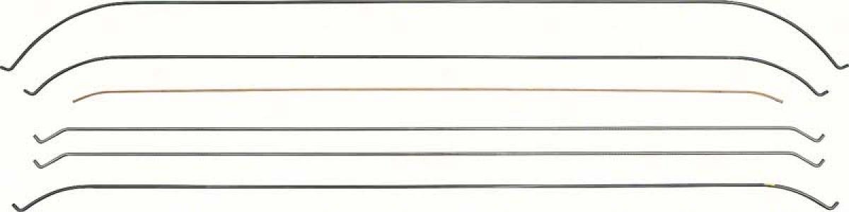 1966-67 Chevy II, Nova, Interior Headliner Bow Set, 2 & 4 Door Sedan