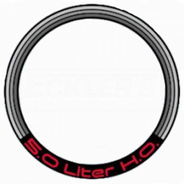 Camaro Air Cleaner Lid Decal, 5.0L, High Output Engine, 1983-1986
