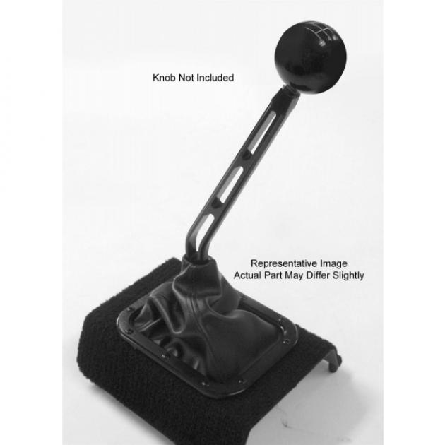 Shifter Lever, Windowed, Single Bend, Midnight Series, Black Billet Aluminum, Tremec T5, T45, T56Manual Transmission, Lokar Midnight Series