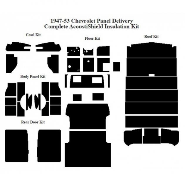 Chevy & GMC Truck Insulation, Quiet Ride, Complete Kit, Panel Delivery Truck, 1947-1953