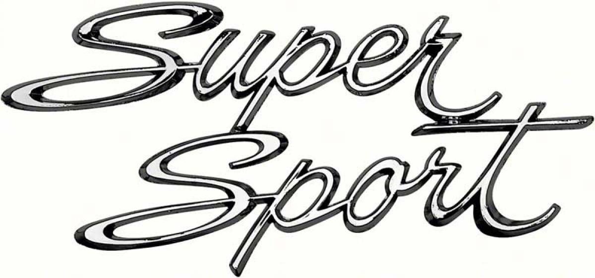 1966-67 Chevy Nova, "Super Sport" Quarter Panel Emblem, Each, GM Licensed