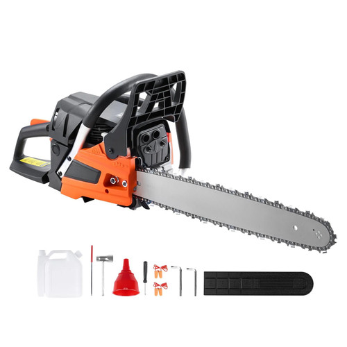 Gas Chainsaw, 52CC Engine, 18" Bar, 2.55HP Power