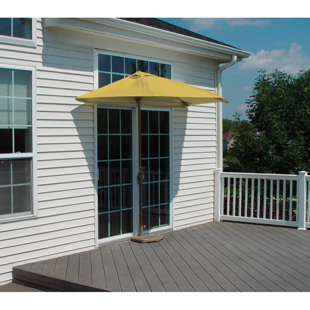 7.5′ Yellow Olefin Half Canopy Outdoor Patio Market Umbrella