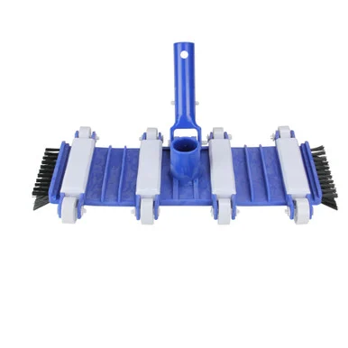 Effortless Pool Cleaning: 15″ Blue and White Vacuum Head with Side Brushes