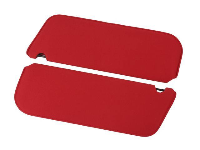 Sun Visors, Cloth, Red