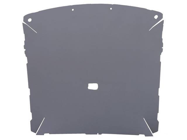 Headliner, Molded ABS Plastic, Foam Backed Cloth, Opal (Gray)