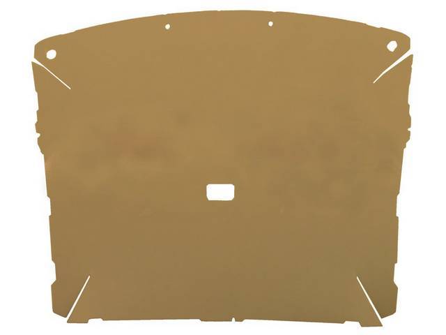 Headliner, Molded ABS Plastic, Foam Backed Cloth, Saddle