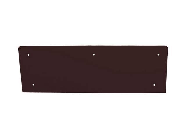 Seat Back Panel, Molded ABS Plastic, Corinthian Grain Vinyl, Red