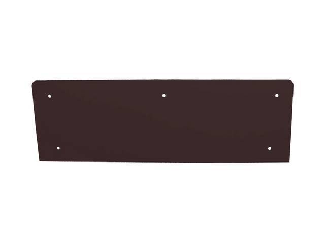 Seat Back Panel, Molded ABS Plastic, Corinthian Grain Vinyl, Maroon