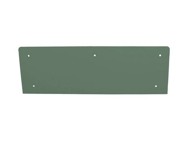 Seat Back Panel, Molded ABS Plastic, Corinthian Grain Vinyl, Smoke Gray