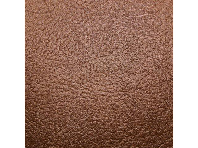 Front Deluxe Bench Seat With Center Arm Rest Upholstery Set, Ginger (Chestnut) Vinyl With Ginger (Chestnut) Vinyl Inserts