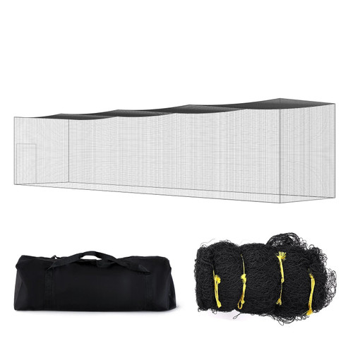 Baseball Batting Netting, Professional Softball Baseball Batting Hitting Training Net, Practice Portable Pitching Cage Net with Door & Carry Bag, Heavy Duty Enclosed PE Netting, 55FT (NET ONLY)