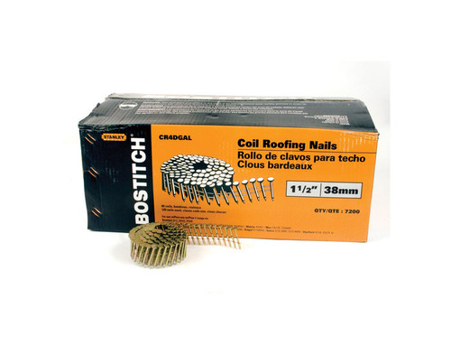 BOSTITCH 1-1/2-Inch Smooth Shank 15" Coil Roofing Nails