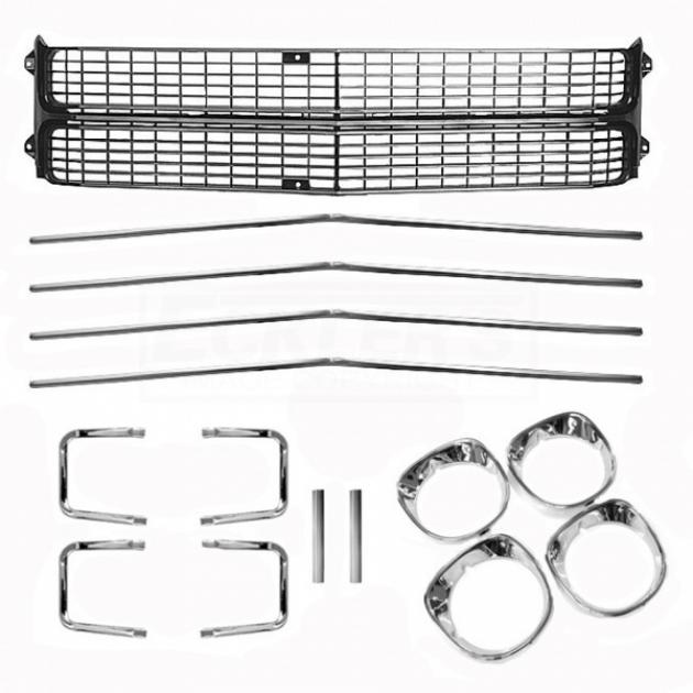 El Camino Grille Kit, With Headlight Bezels, Super Sport, 1970
