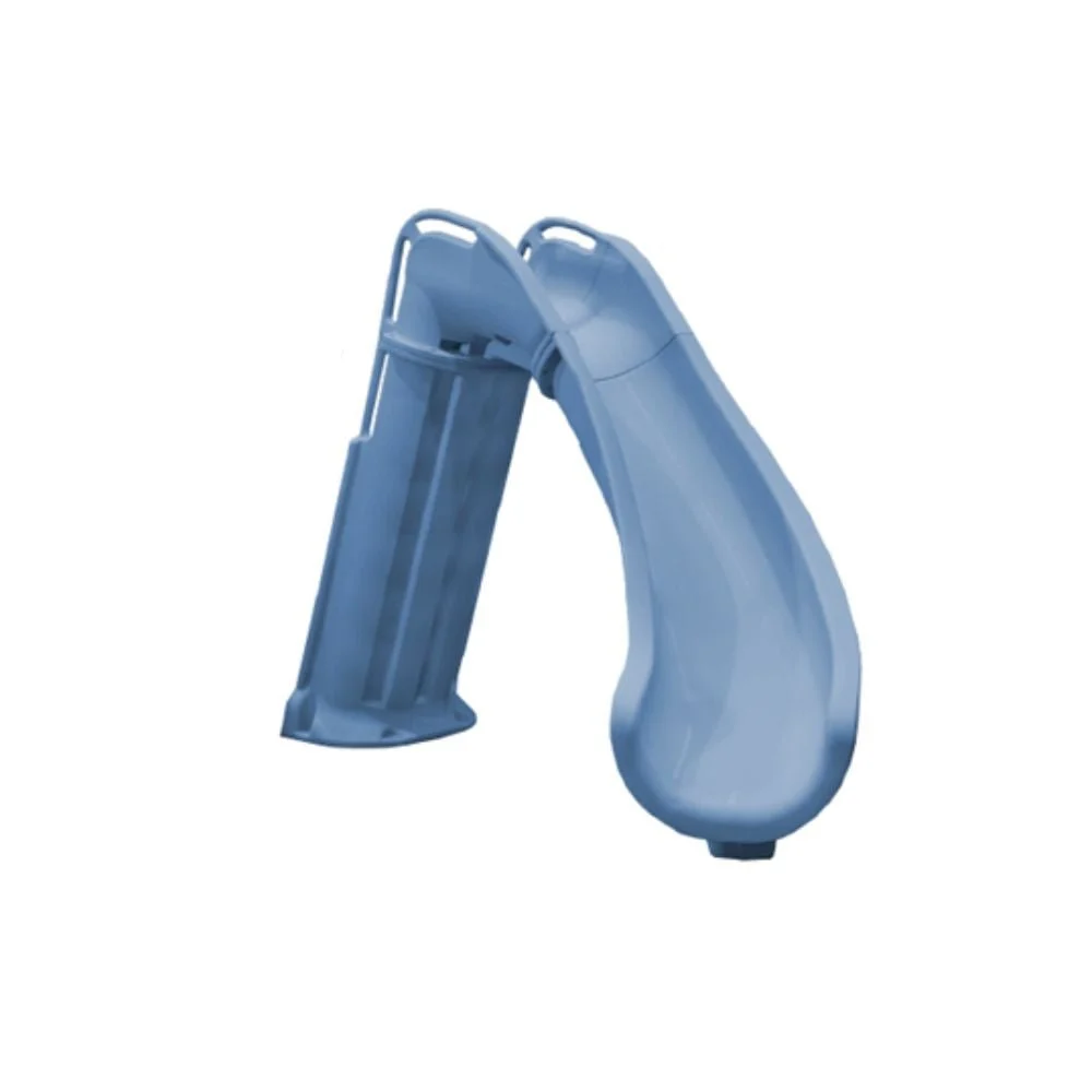 Global Pool Products GPPS-BAX6-BQ-R Blue Quartz Bad Axe X6 Right Turn Pool Slide for Residential Inground Pools