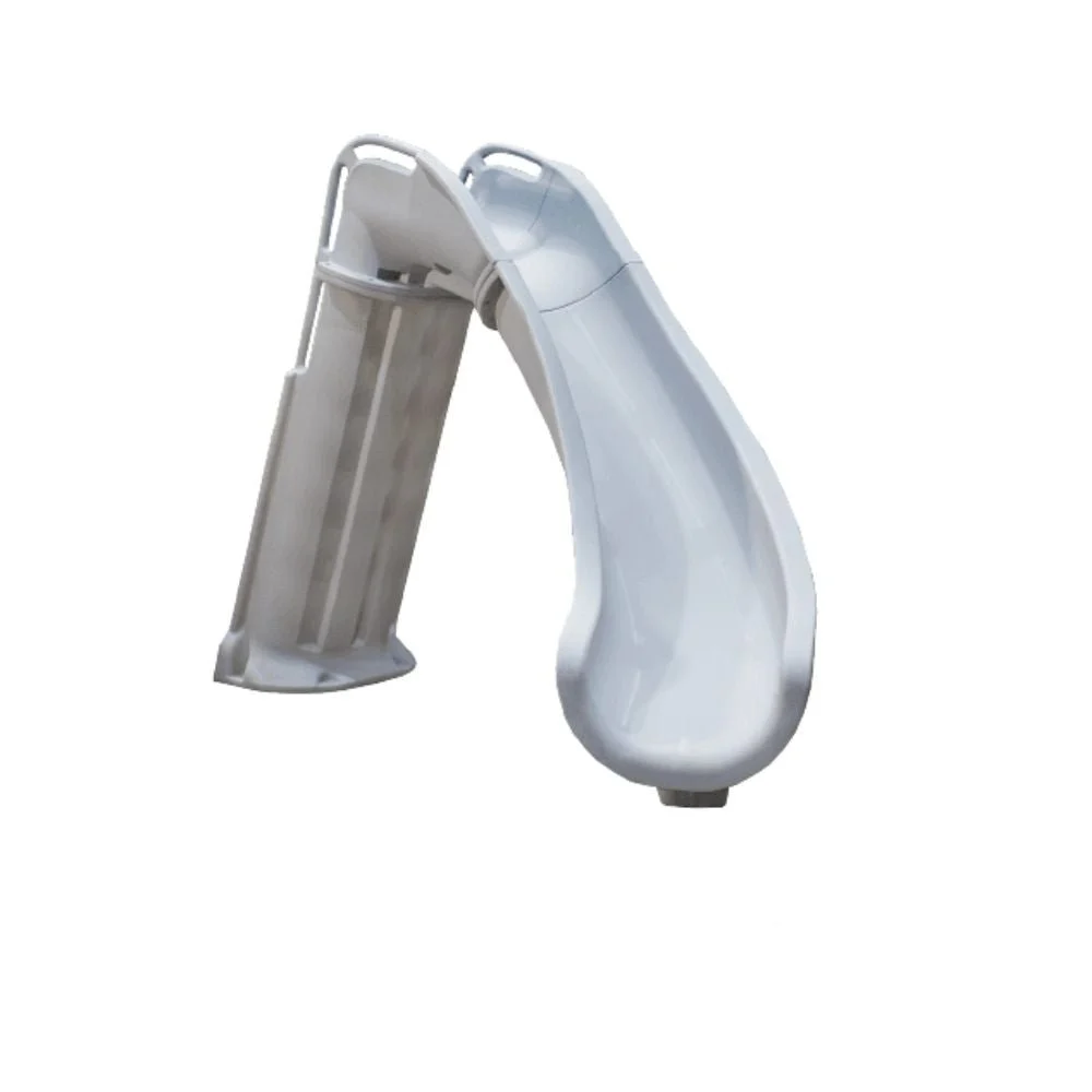 Global Pool Products GPPS-BAX6-SQ-R Silver Quartz Bad Axe X6 Right Turn Pool Slide