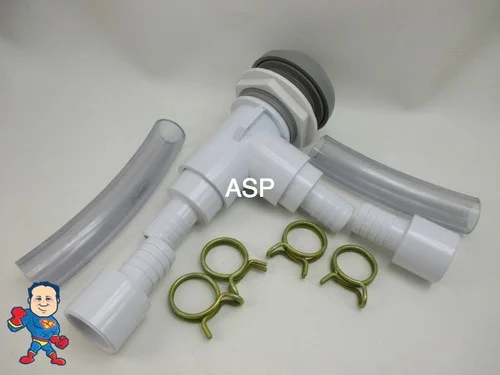 Gray Waterfall Valve RENU Kit 2″ Shell Hole with 4 Straight Barbs – Spa Jet Conversion Kit