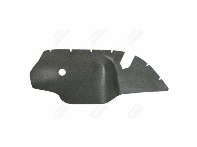 Side Cover, Console, Black, Abs Plastic, W/ 4 Speed, Repro Original Was Made Of A Trim Board Material