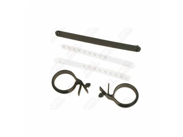 Wire Strap Sets, Engine Bay, New Style, Incl Correct Style Straps, Clips And Fasteners, Oe Style Fit And Finish