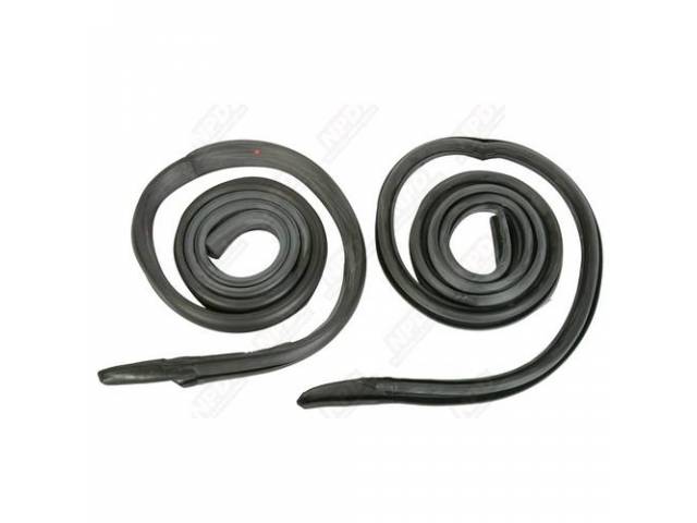 Seal, Roof Rail, Rubber, Correct Repro, Seals Fit Into Roof Line Channel And Seal Top Of Door/Window And Quarter Glass