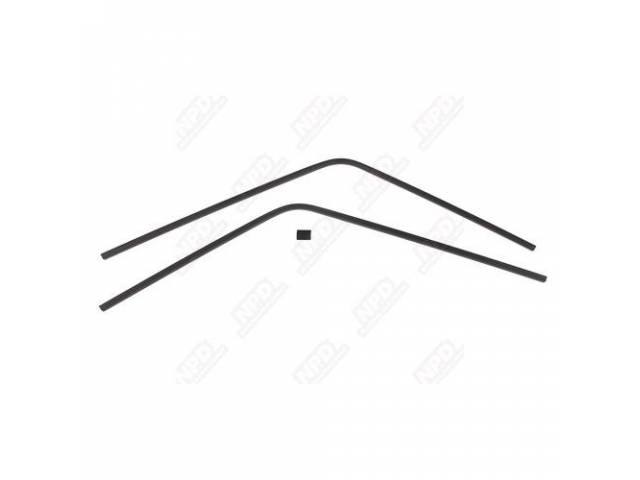 Molding Set, Rear Window, Inner, Black, (3) Piece Set, Does Not Incl Lower Corners Or Lower Section, Us-Made Oe Correct, Repro
