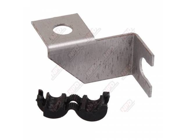 Retainer / Bracket, Ignition Wire, 8 Cylinder, Incl Insulator, Repro Designed To Bolt To Right Rear Exhaust Manifold Stud