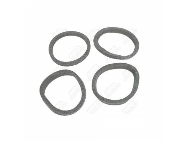 Gasket Set, Tail Light Lens, Round Seals (4), Seals Housing To Body / Tail Light Panel