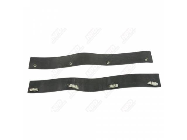Vent Seals, Air Grabber Door, Die Cut Rubber Seals With Clips, Early 69 Air Grabber System With 3 Rectangular Opening Plenum, Repro