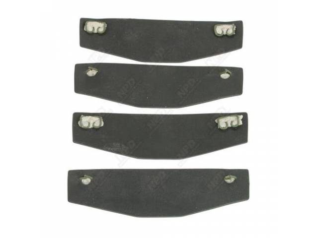Vent Seals, Air Grabber / Ramcharger, (4) Die Cutrubber Seals, Go On Air Grabber Plenum, Two Square Holes On Each Side, Repro