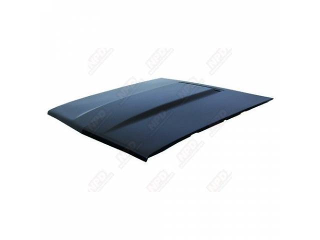 Hood, Standard Style, Steel, W/O Pin Holes, Edp Coated, Correct Factory Style Bracing, Repro