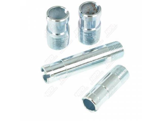 Nipple Kit, Heater Hose, Zinc Plated, Use W/ 5/8 Heater Hose And 3/4 Inch By Pass Hose, Incl (2) Short Version, (2) Long Version, Repro