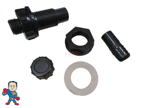 Hot Tub Drain Valve with Cap – 1/2″ Slip or 3/4″ Barb – 1 1/4″ Mount