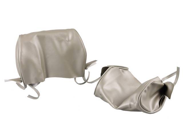 Headrest Covers, Front Seat Back, Dark Ivy Gold
